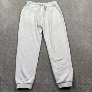 TenTree Sweatpants Mens Small Heather Gray Fleece Joggers Elastic Waistband